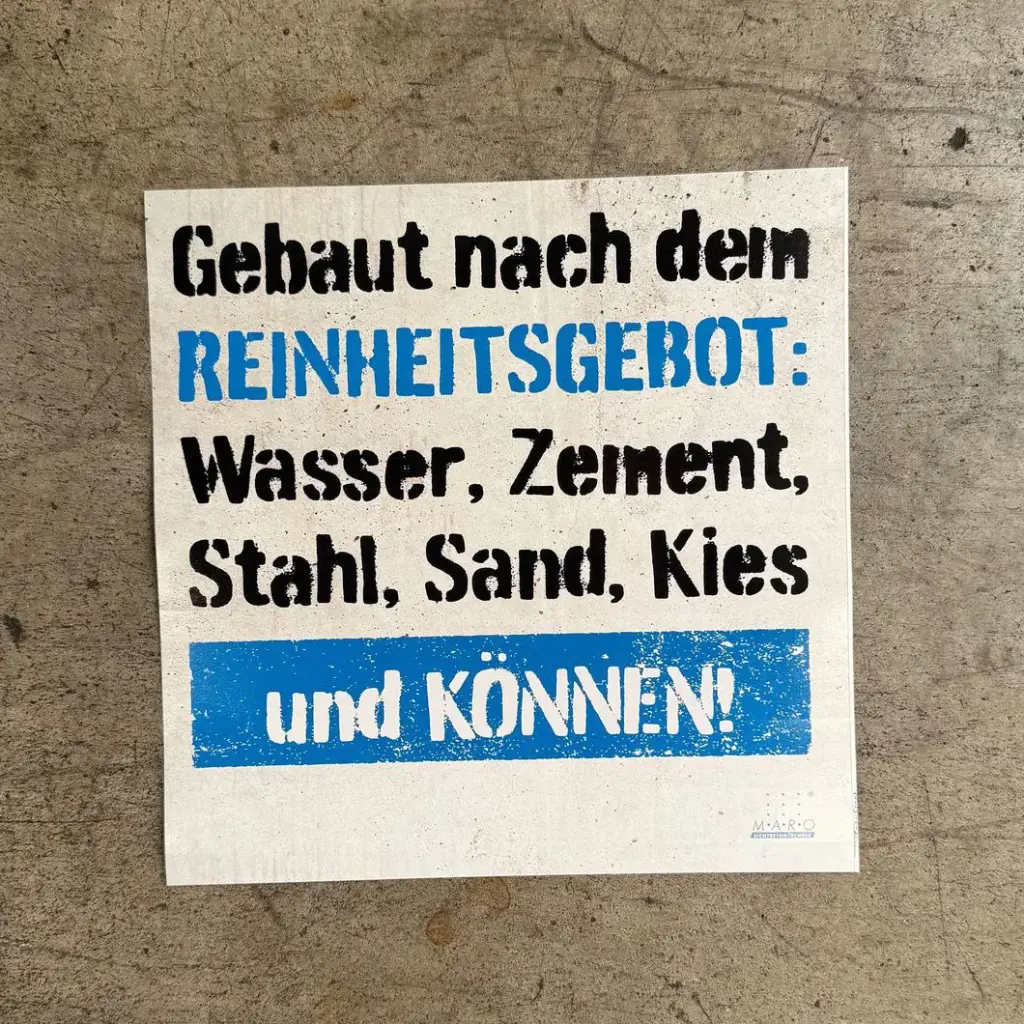 [50009017] MARO®-Sticker Reinheitsgebot Beton